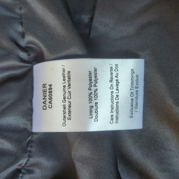 Danier Black Leather Jacket - Picture 7 of 8